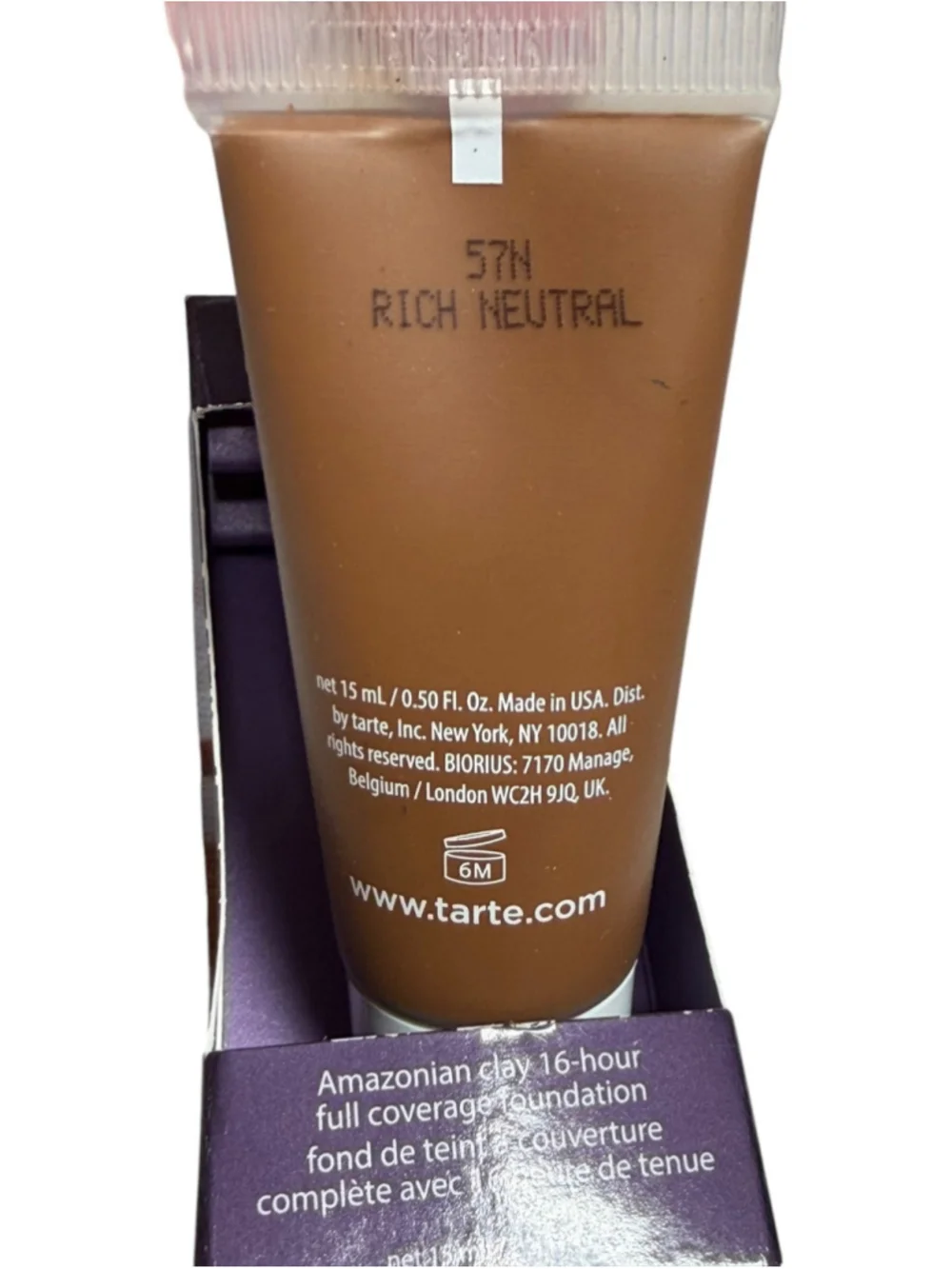 Tarte - 57N Rich Neutral Travel Size - Amazonian Clay 16-Hour Full Coverage Foun
